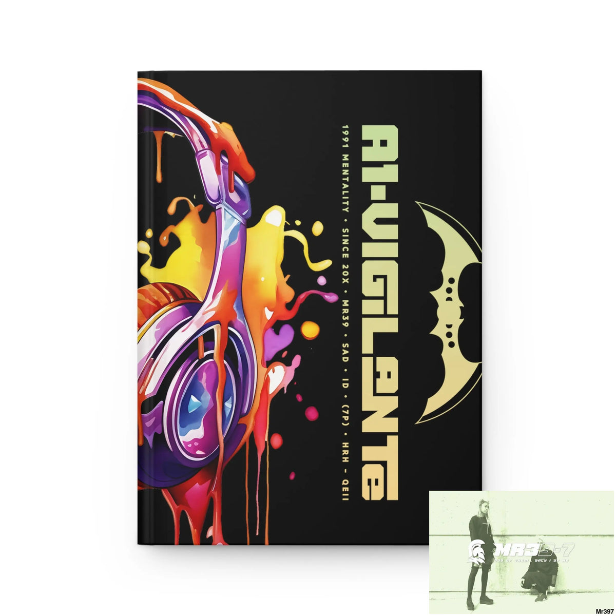 A1- Vigilante Melting Headset Hardcover Journal Matte Journal Paper products