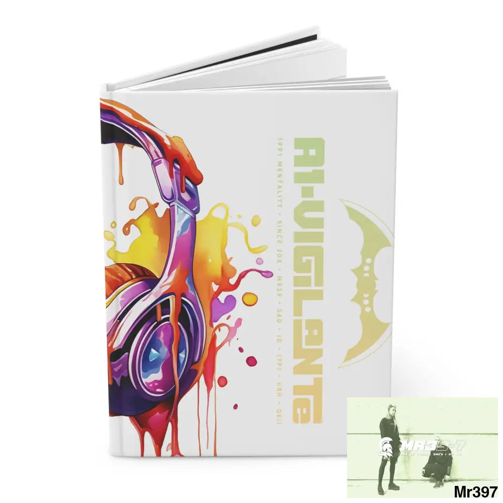A1- Vigilante Melting Headset Hardcover Journal Matte Journal Paper products