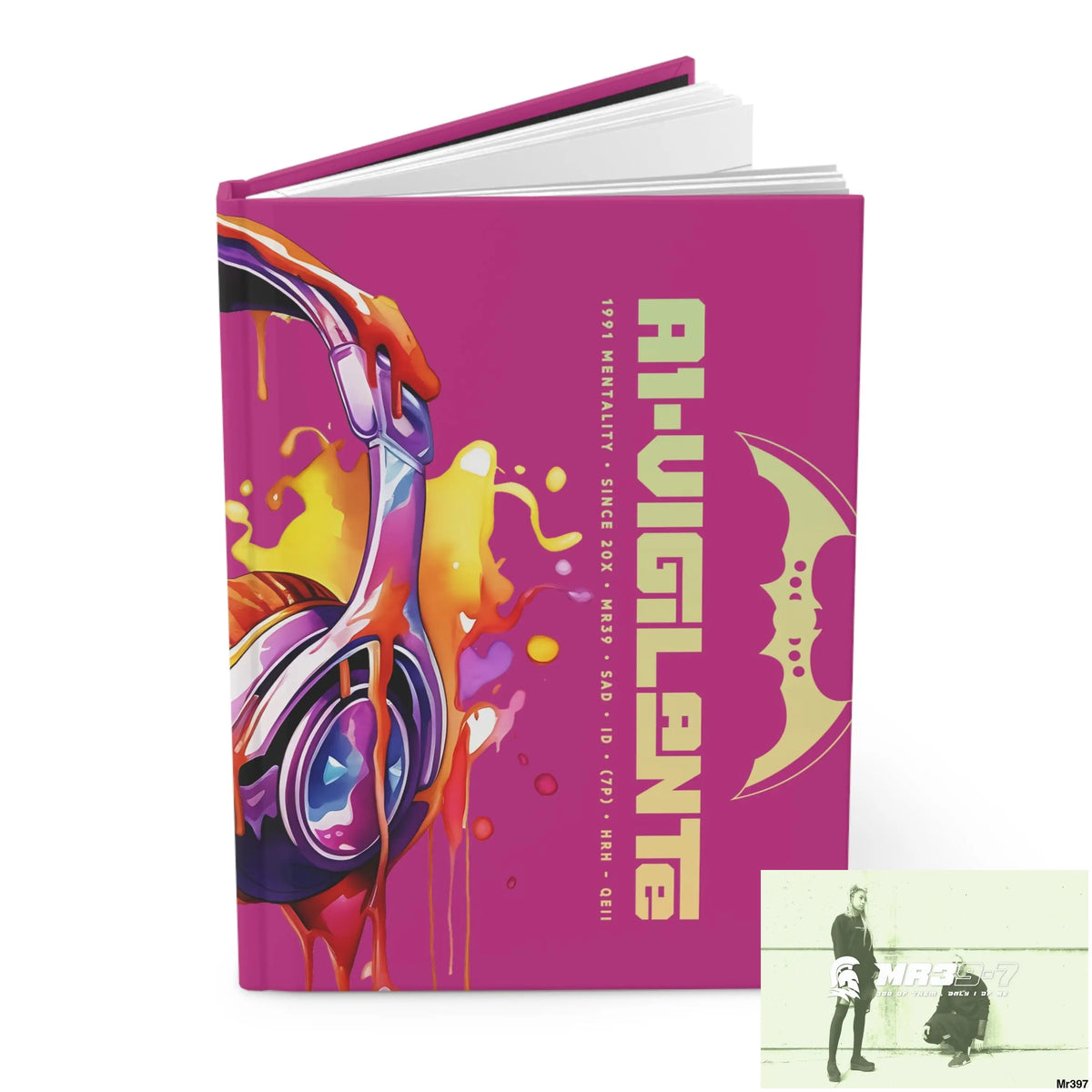 A1- Vigilante Melting Headset Hardcover Journal Matte Journal Paper products