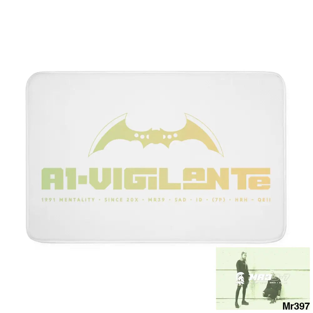 A1-Vigilante Memory Foam Bath Mat White / 36” x 24” Home Decor