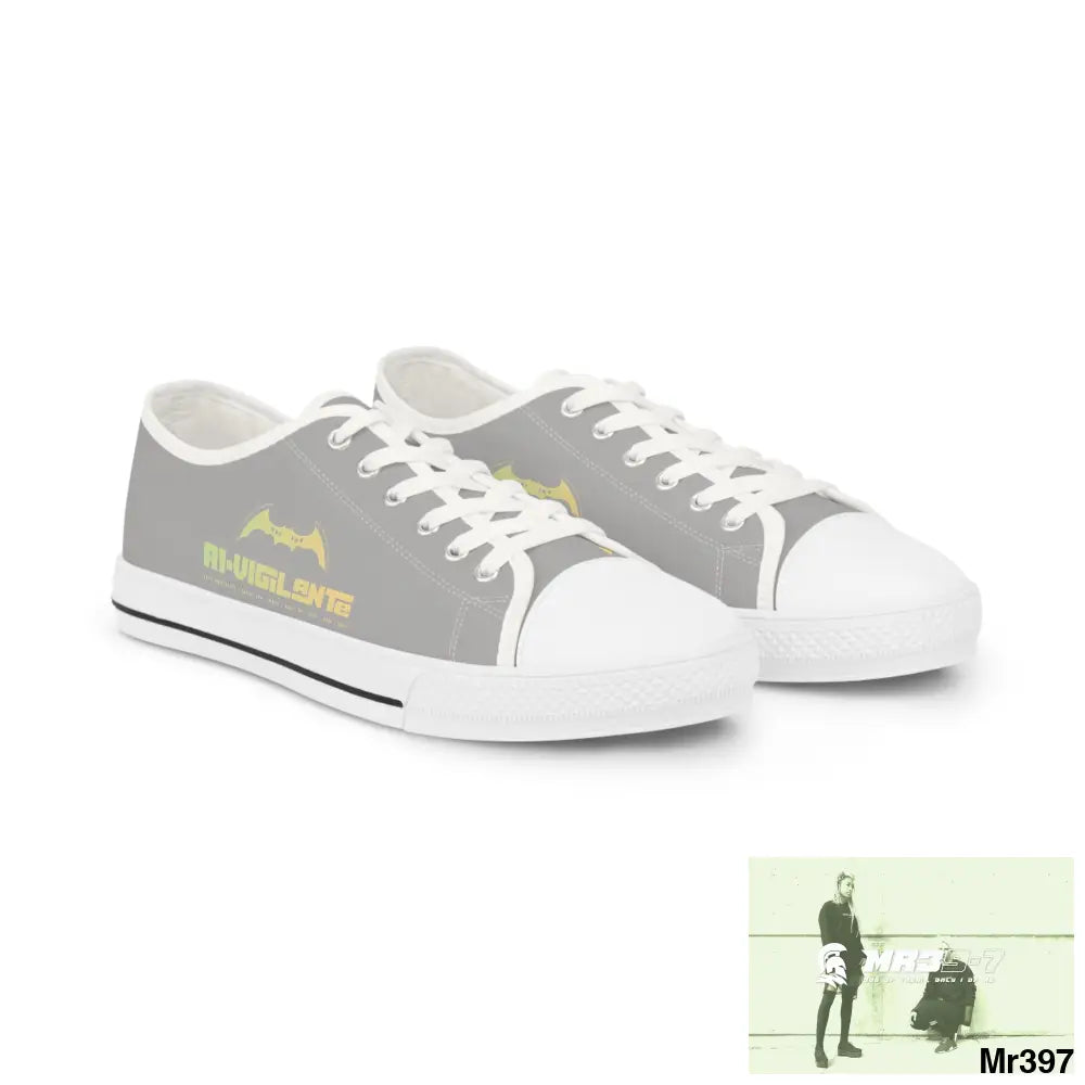 A1-Vigilante Men’s Low Top Sneakers US 5 / White sole Shoes