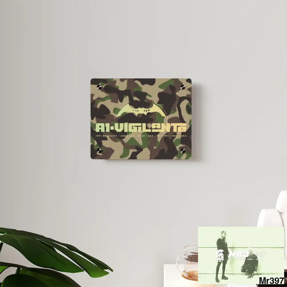 A1-Vigilante Military Mentality 1991 Style Acrylic Wall Art Panels Home Decor