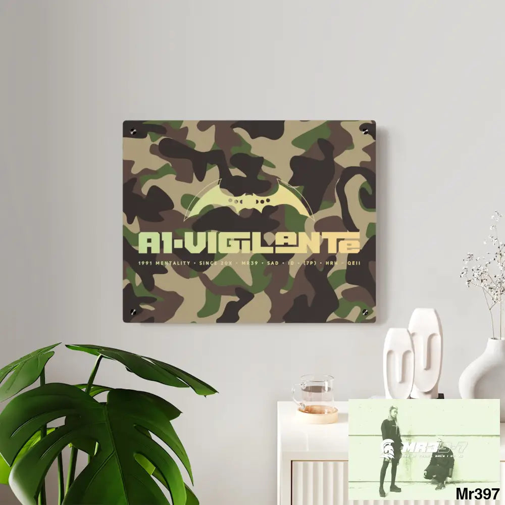 A1-Vigilante Military Mentality 1991 Style Acrylic Wall Art Panels Home Decor