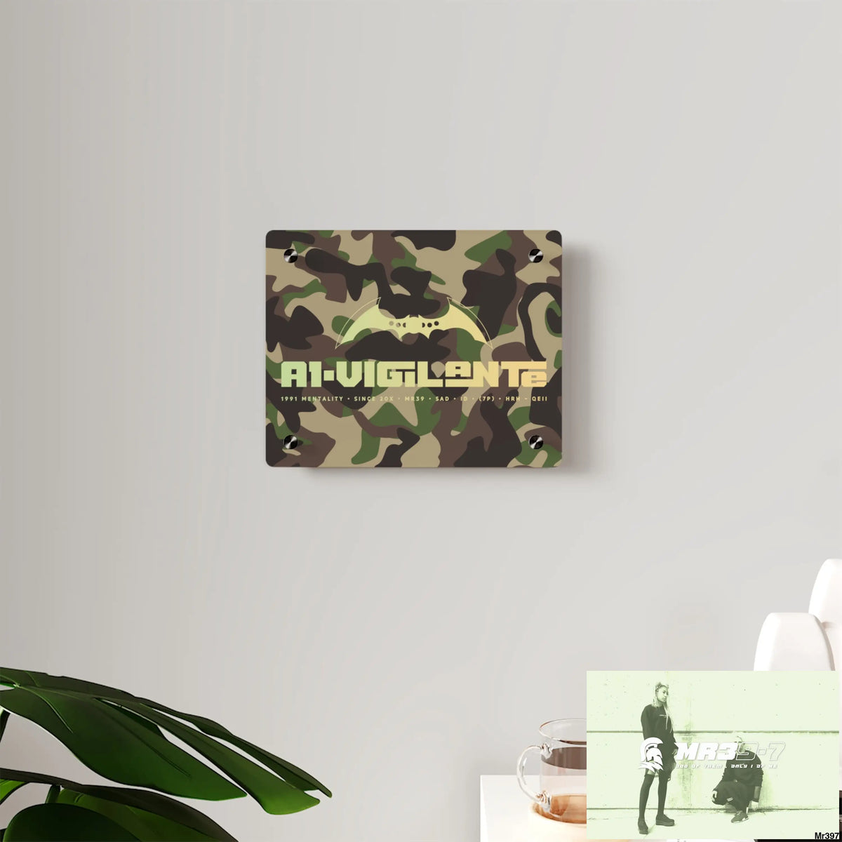 A1-Vigilante Military Mentality 1991 Style Acrylic Wall Art Panels Home Decor