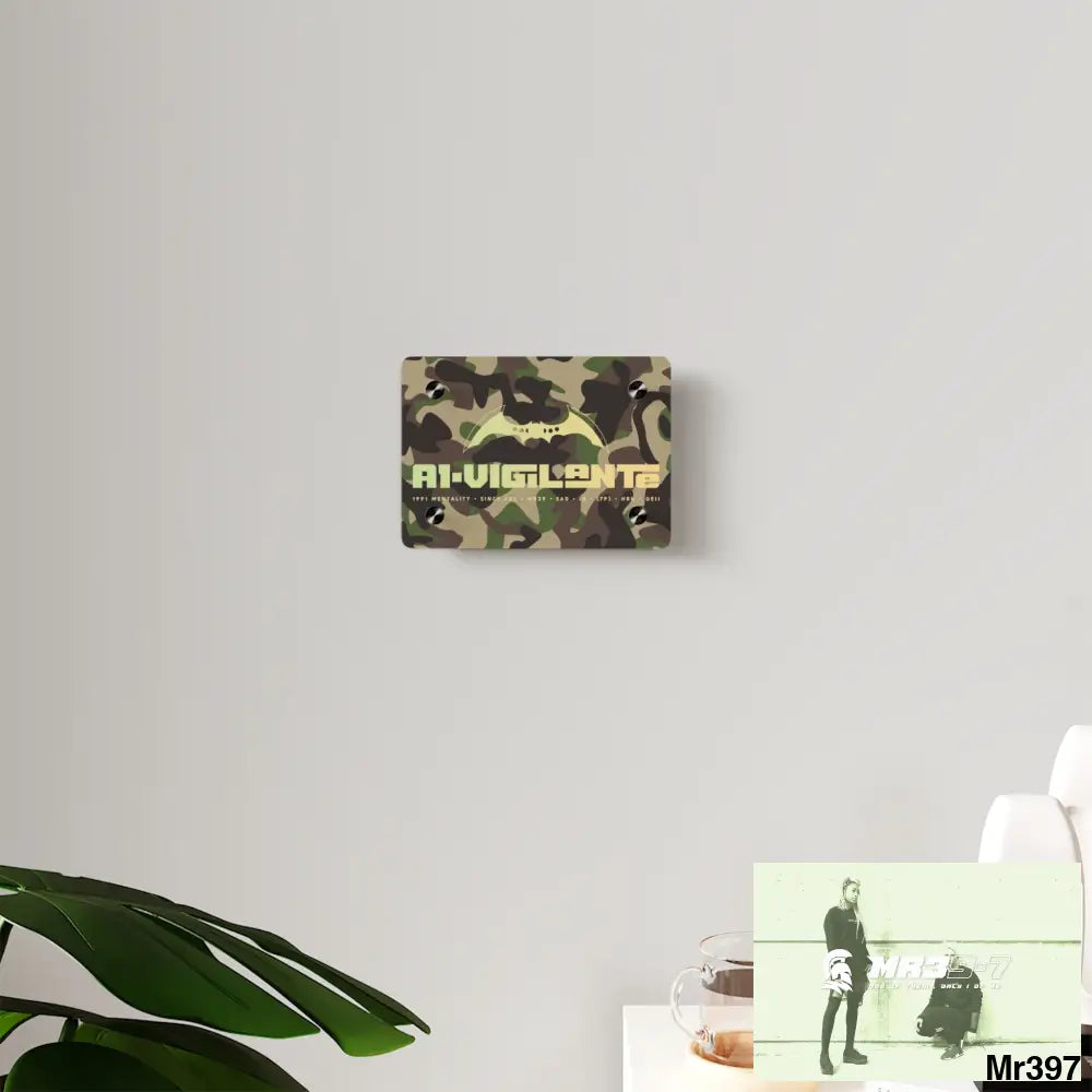 A1-Vigilante Military Mentality 1991 Style Acrylic Wall Art Panels Home Decor