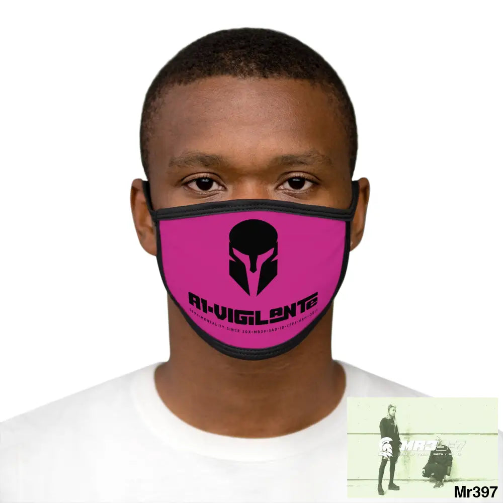 A1.Vigilante Mixed-Fabric Face Mask One size Accessories