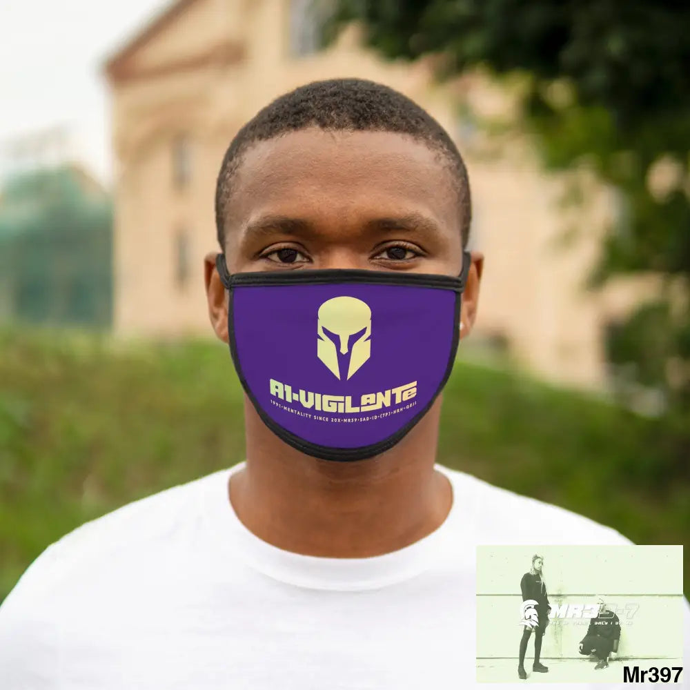 A1.Vigilante Mixed-Fabric Face Mask One size Accessories