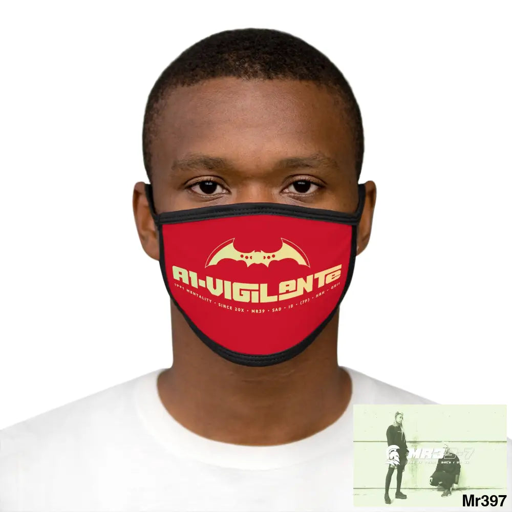 A1.Vigilante Mixed-Fabric Face Mask One size Accessories