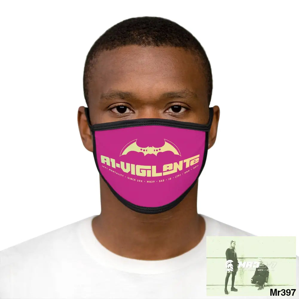 A1.Vigilante Mixed-Fabric Face Mask One size Accessories