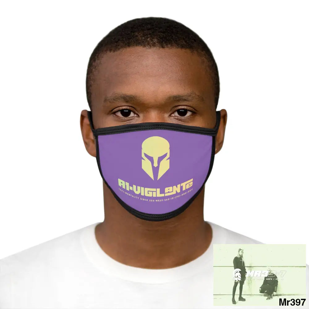A1.Vigilante Mixed-Fabric Face Mask One size Accessories