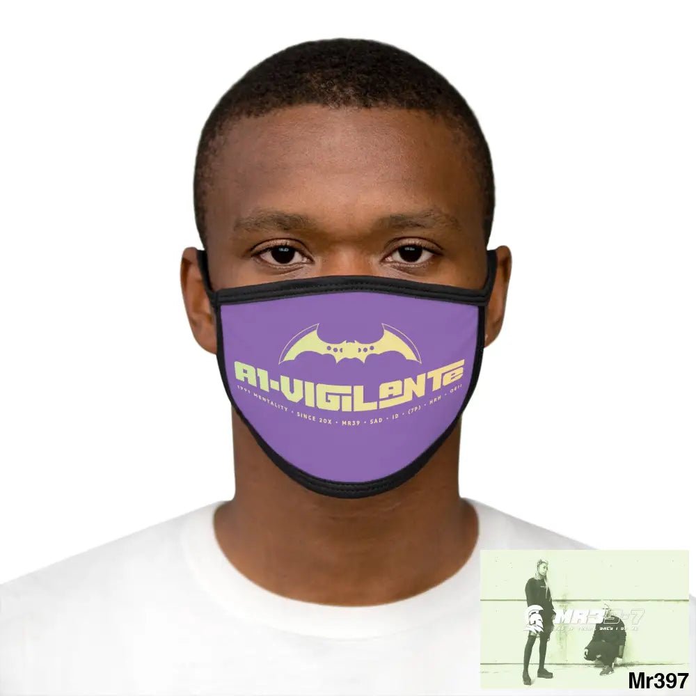 A1.Vigilante Mixed-Fabric Face Mask One size Accessories
