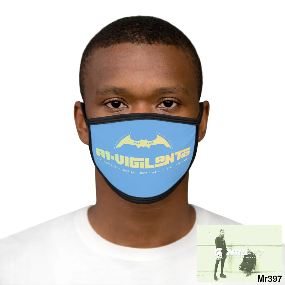 A1.Vigilante Mixed-Fabric Face Mask One size Accessories