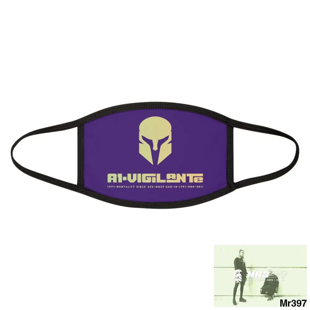 A1.Vigilante Mixed-Fabric Face Mask One size Accessories