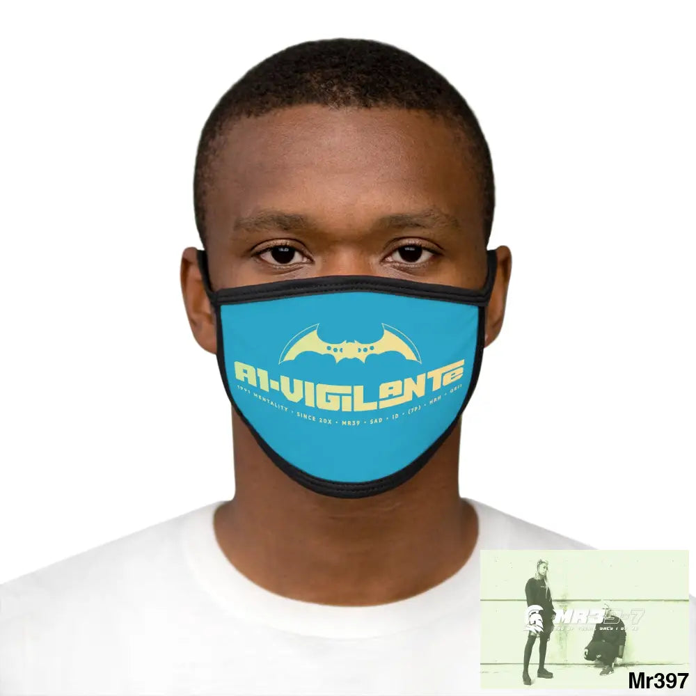 A1.Vigilante Mixed-Fabric Face Mask One size Accessories