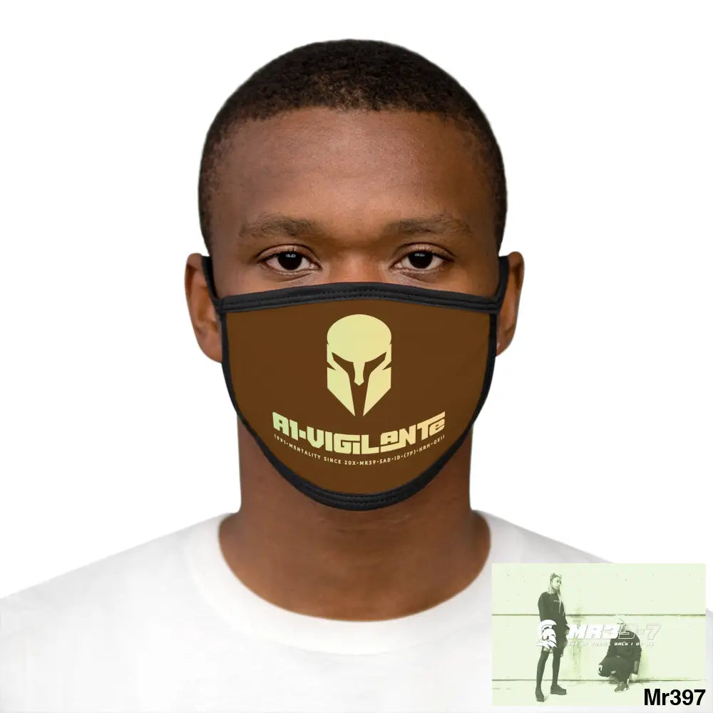A1.Vigilante Mixed-Fabric Face Mask One size Accessories
