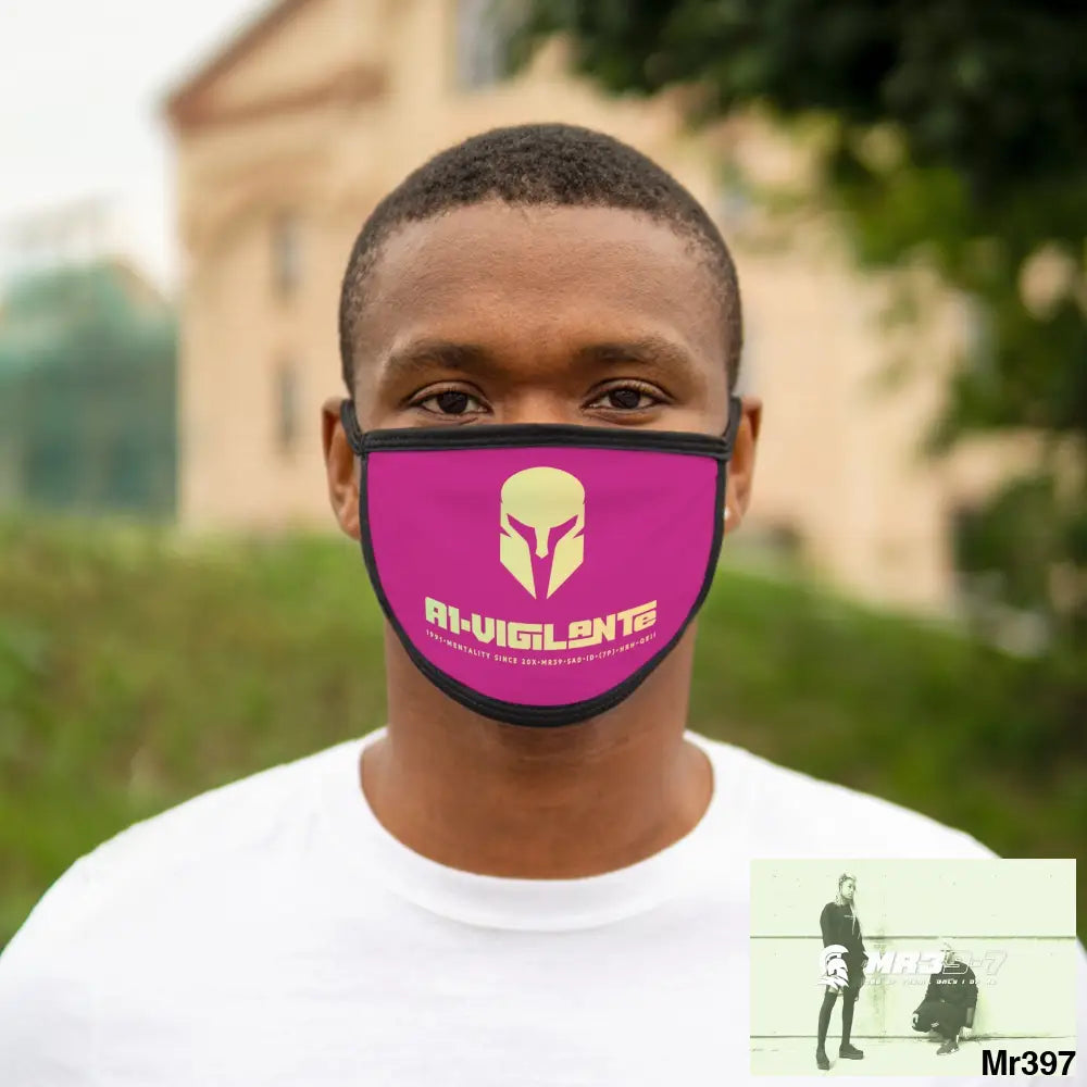 A1.Vigilante Mixed-Fabric Face Mask One size Accessories