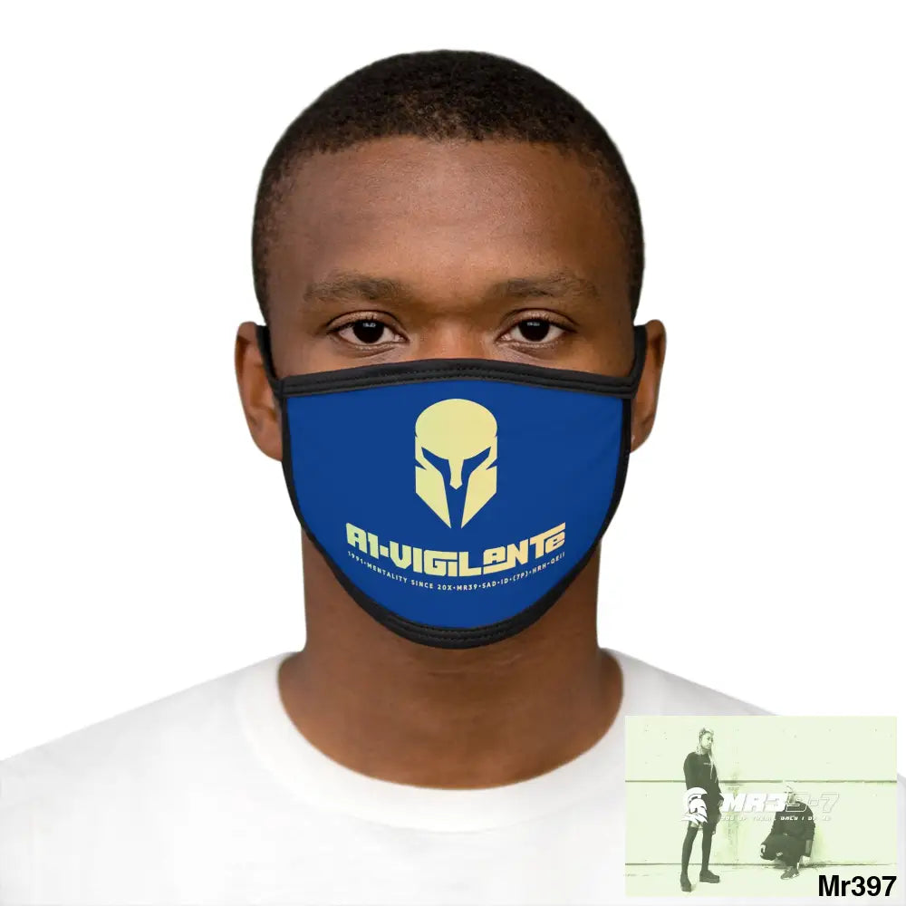 A1.Vigilante Mixed-Fabric Face Mask One size Accessories