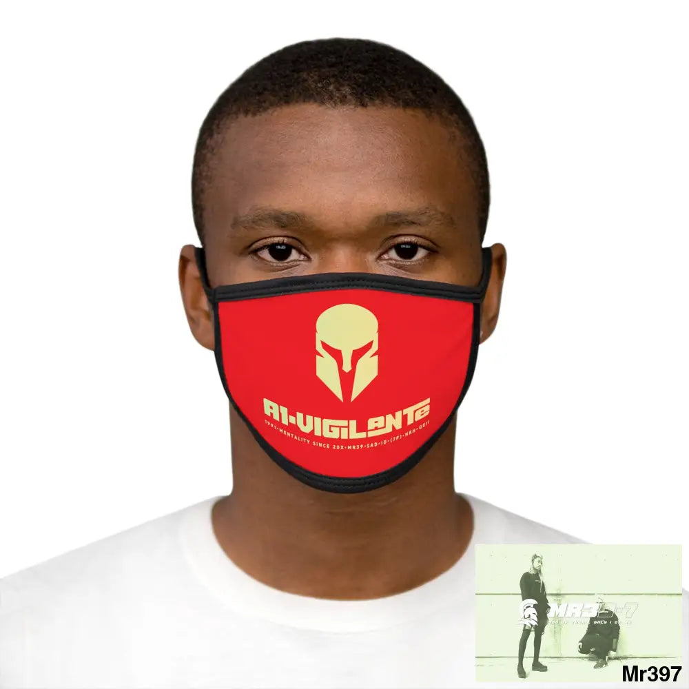 A1.Vigilante Mixed-Fabric Face Mask One size Accessories