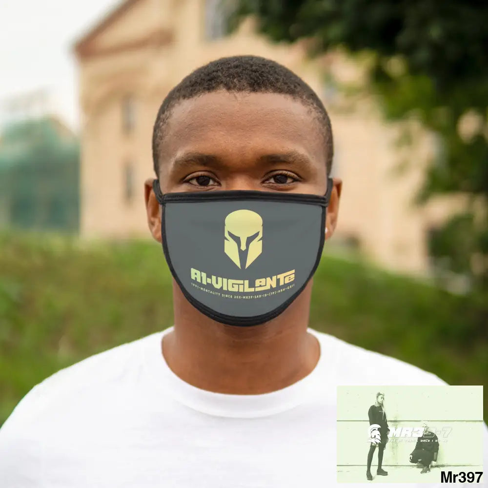 A1.Vigilante Mixed-Fabric Face Mask One size Accessories