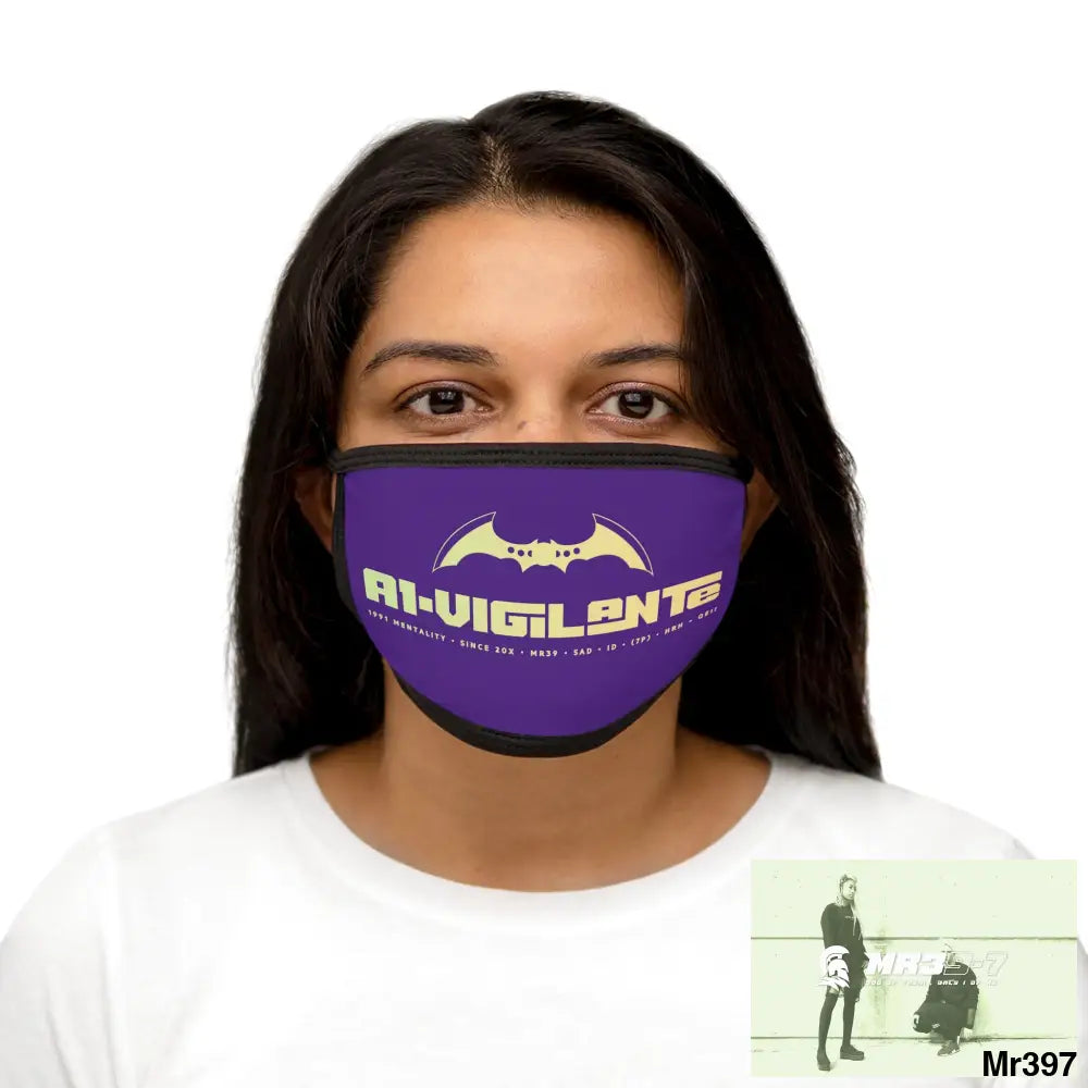 A1.Vigilante Mixed-Fabric Face Mask One size Accessories