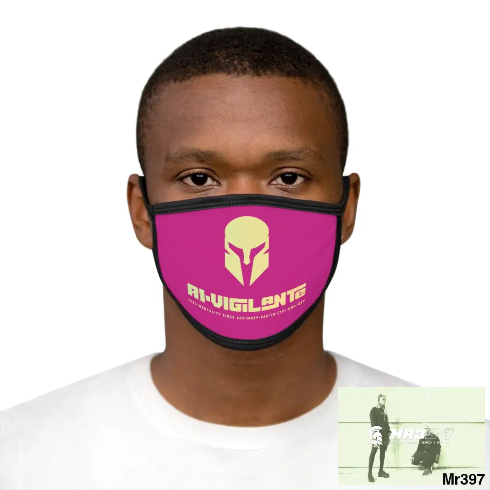 A1.Vigilante Mixed-Fabric Face Mask One size Accessories