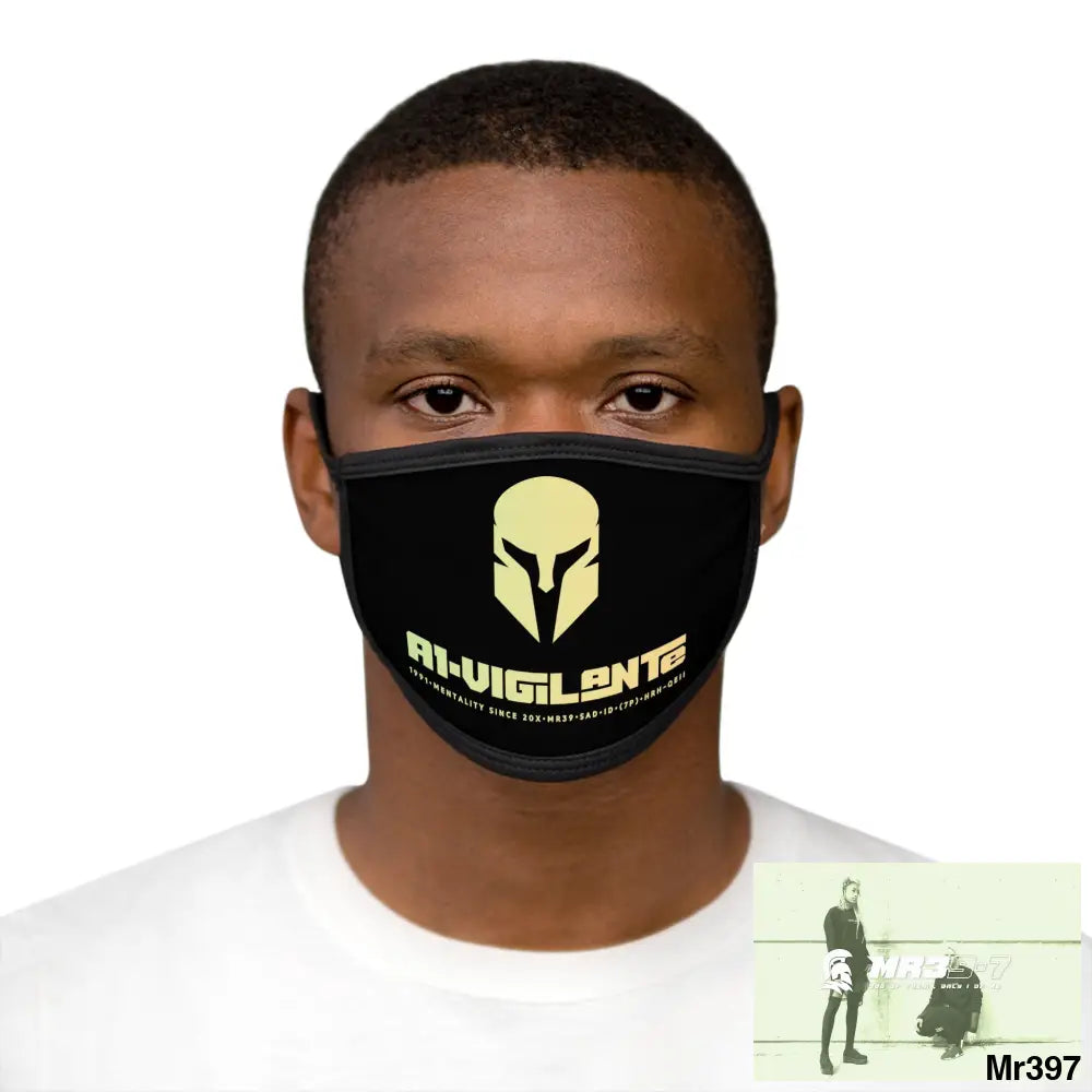 A1.Vigilante Mixed-Fabric Face Mask One size Accessories