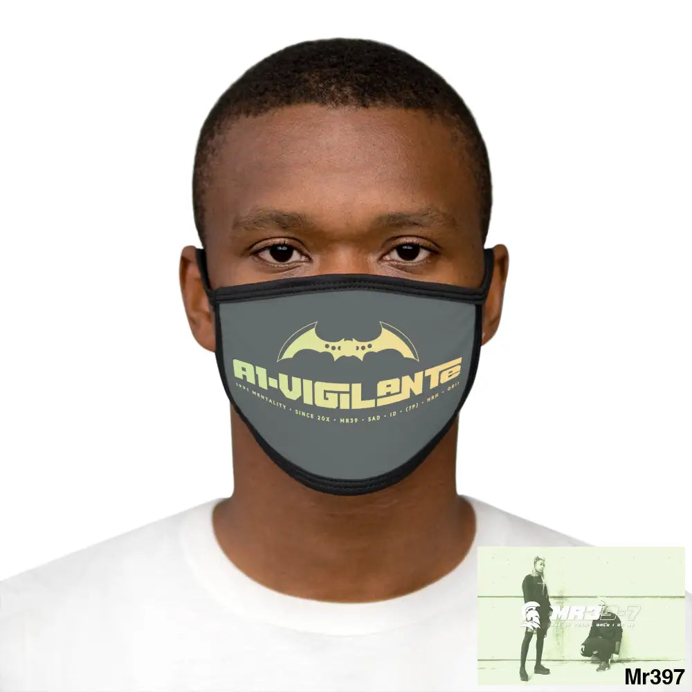 A1.Vigilante Mixed-Fabric Face Mask One size Accessories