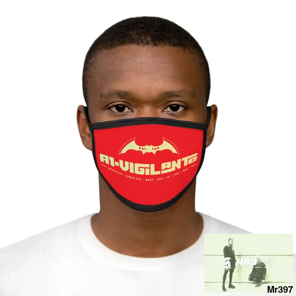 A1.Vigilante Mixed-Fabric Face Mask One size Accessories