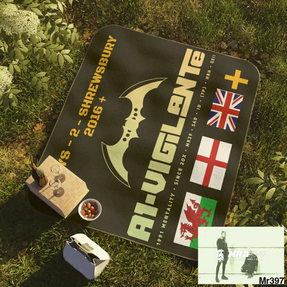 A1 Vigilante move Picnic Blanket 61’’ × 51’’ Home Decor