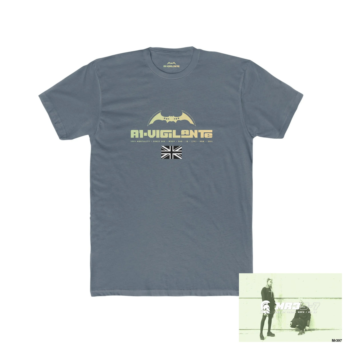 A1-Vigilante My life My Deaths Their Plans failed Tactical GB Men’s Cotton Crew Tee Solid Indigo / S T-Shirt