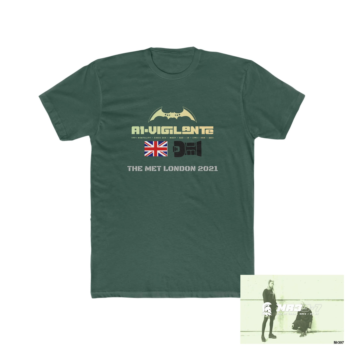 A1-Vigilante One flew over the Redwoods Centre - Men’s Cotton Crew Tee Solid Forest Green / S T-Shirt