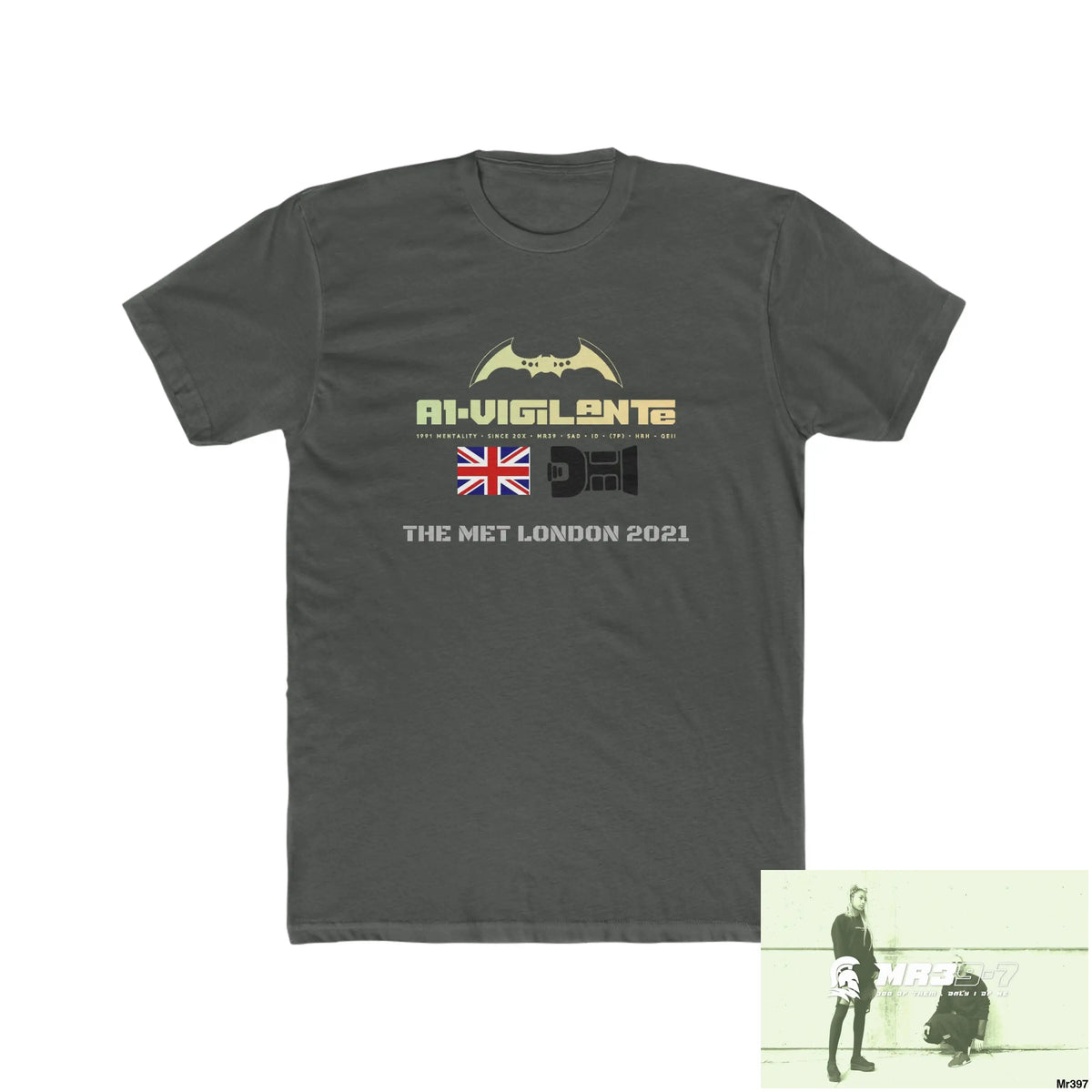 A1-Vigilante One flew over the Redwoods Centre - Men’s Cotton Crew Tee Solid Heavy Metal / XS T-Shirt