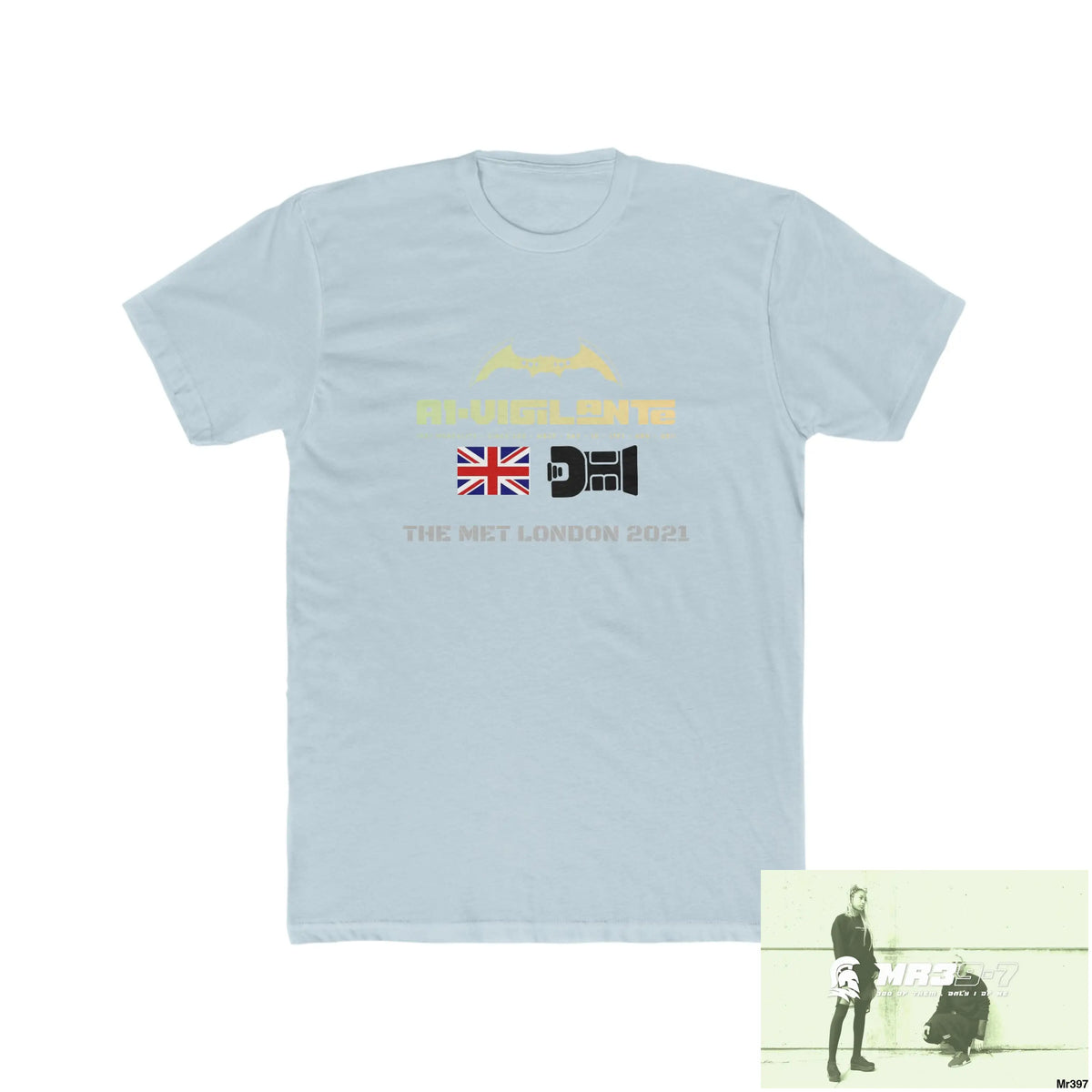A1-Vigilante One flew over the Redwoods Centre - Men’s Cotton Crew Tee Solid Light Blue / S T-Shirt