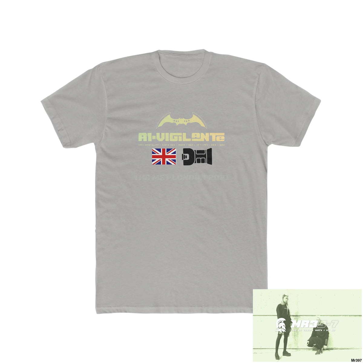 A1-Vigilante One flew over the Redwoods Centre - Men’s Cotton Crew Tee Solid Light Grey / S T-Shirt
