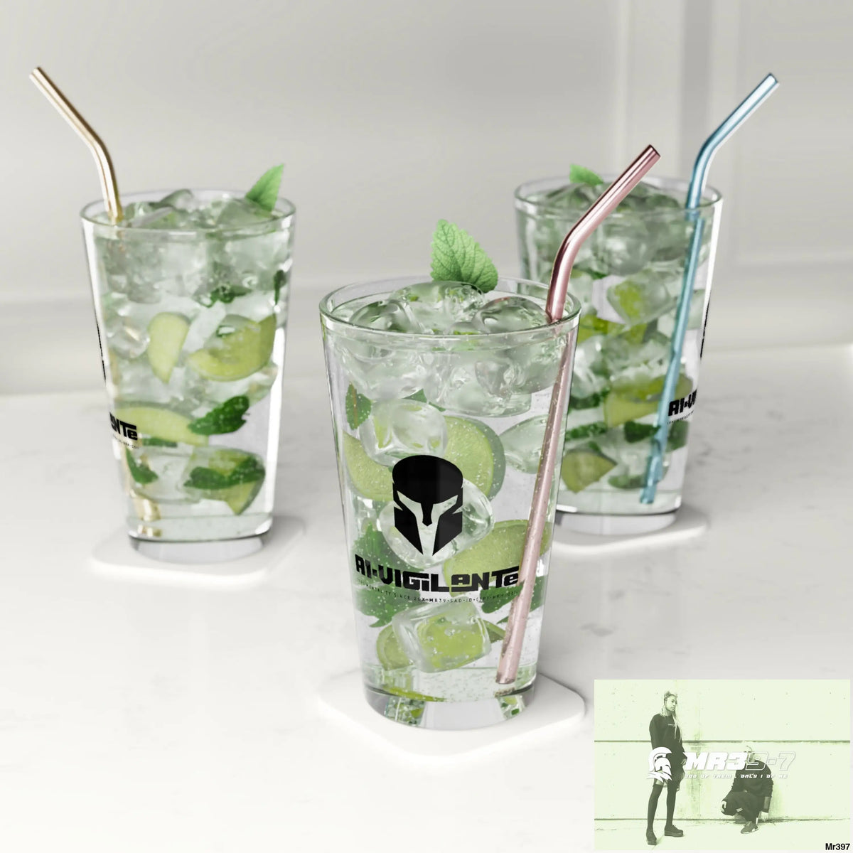 A1.Vigilante Pint Glass 16oz 16oz Mug