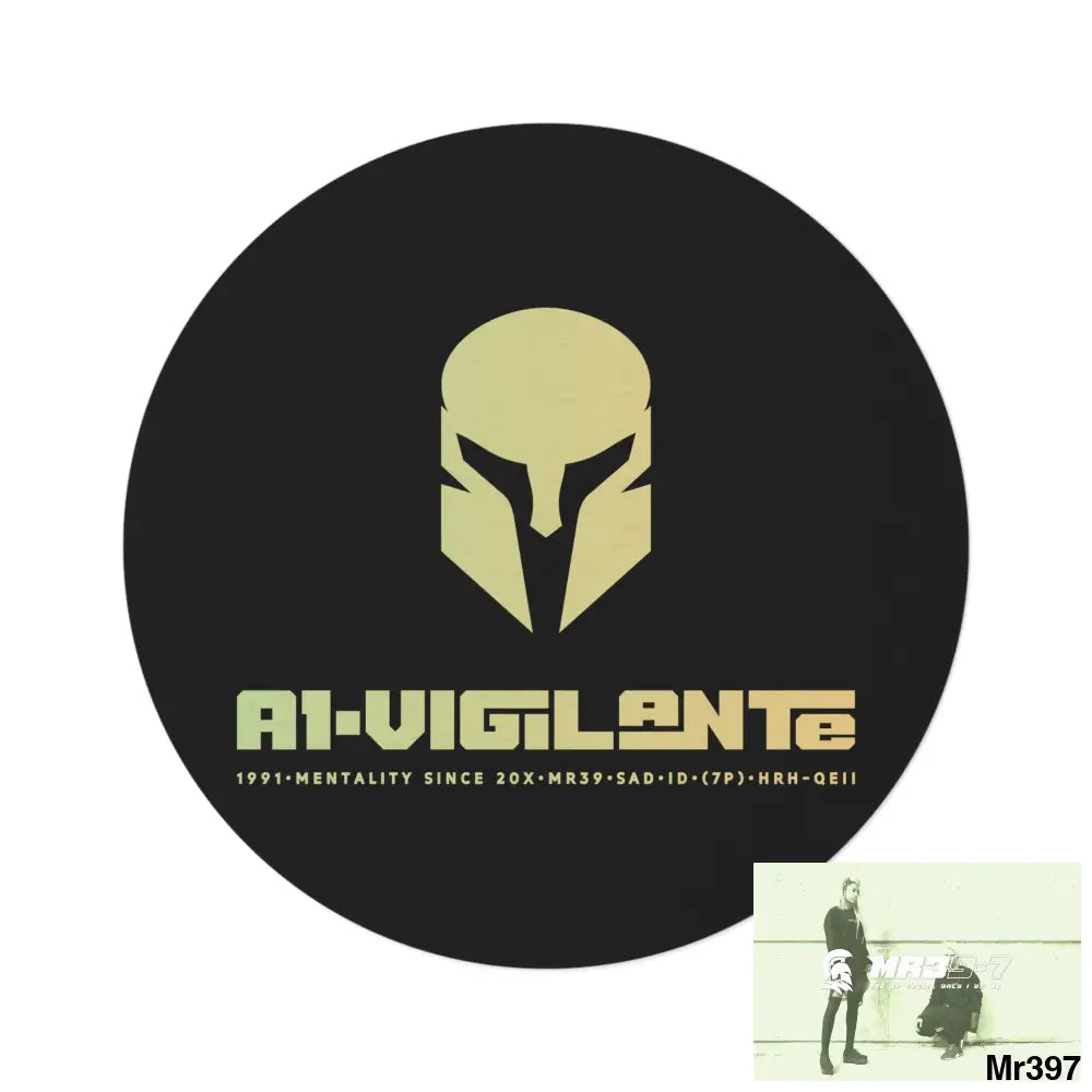 A1-Vigilante Round Rug 60’’ × 60’’ Home Decor