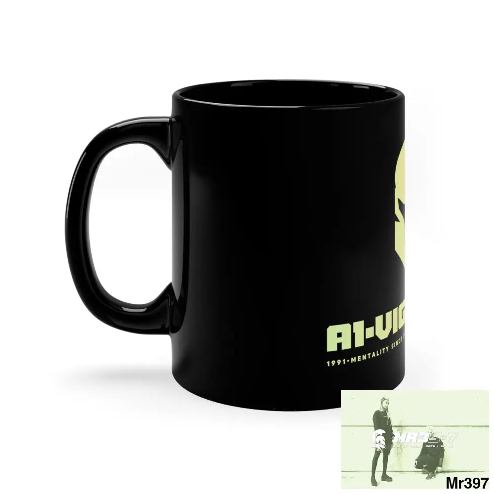 A1-Vigilante Sparta 11oz Black Mug 11oz Mug