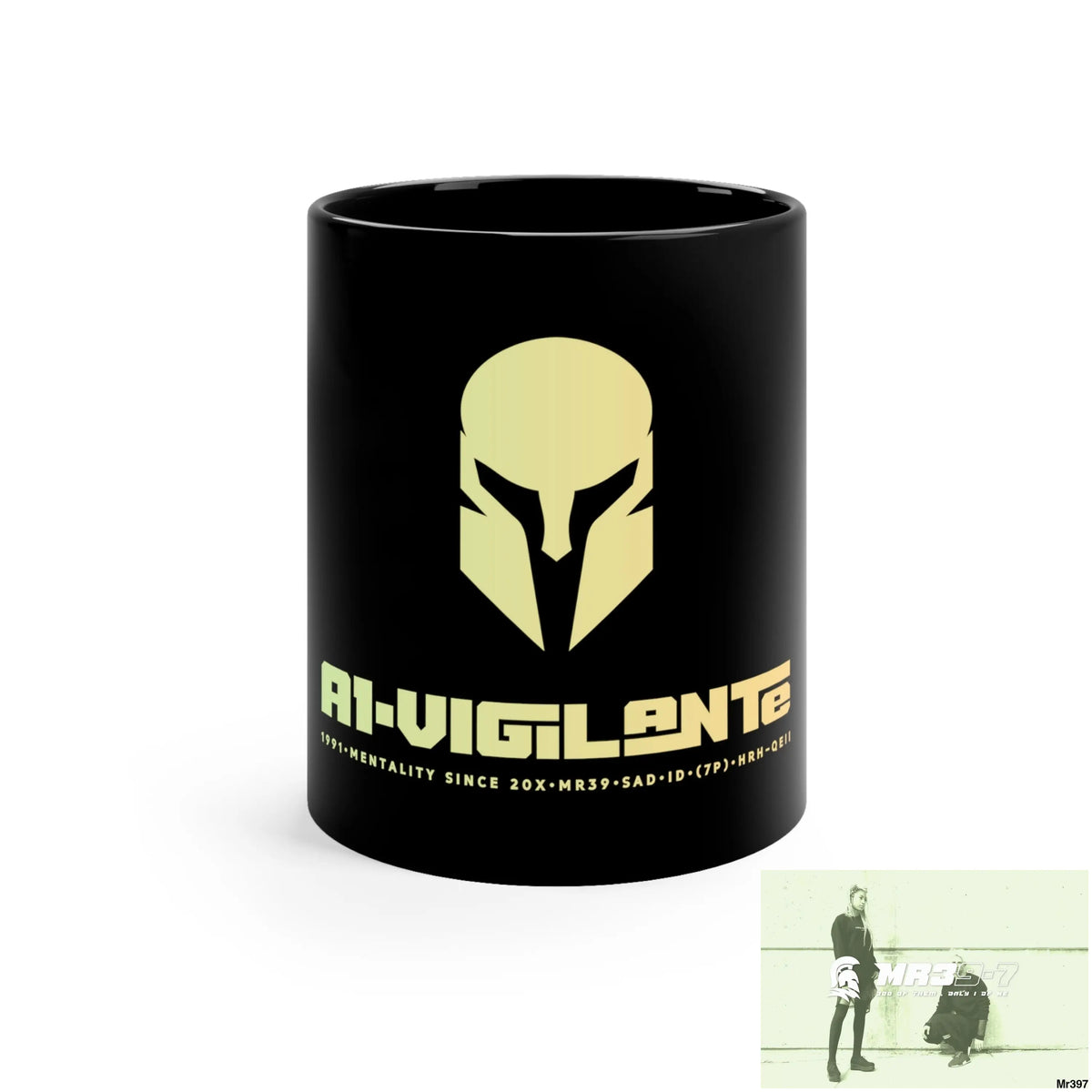 A1-Vigilante Sparta 11oz Black Mug 11oz Mug