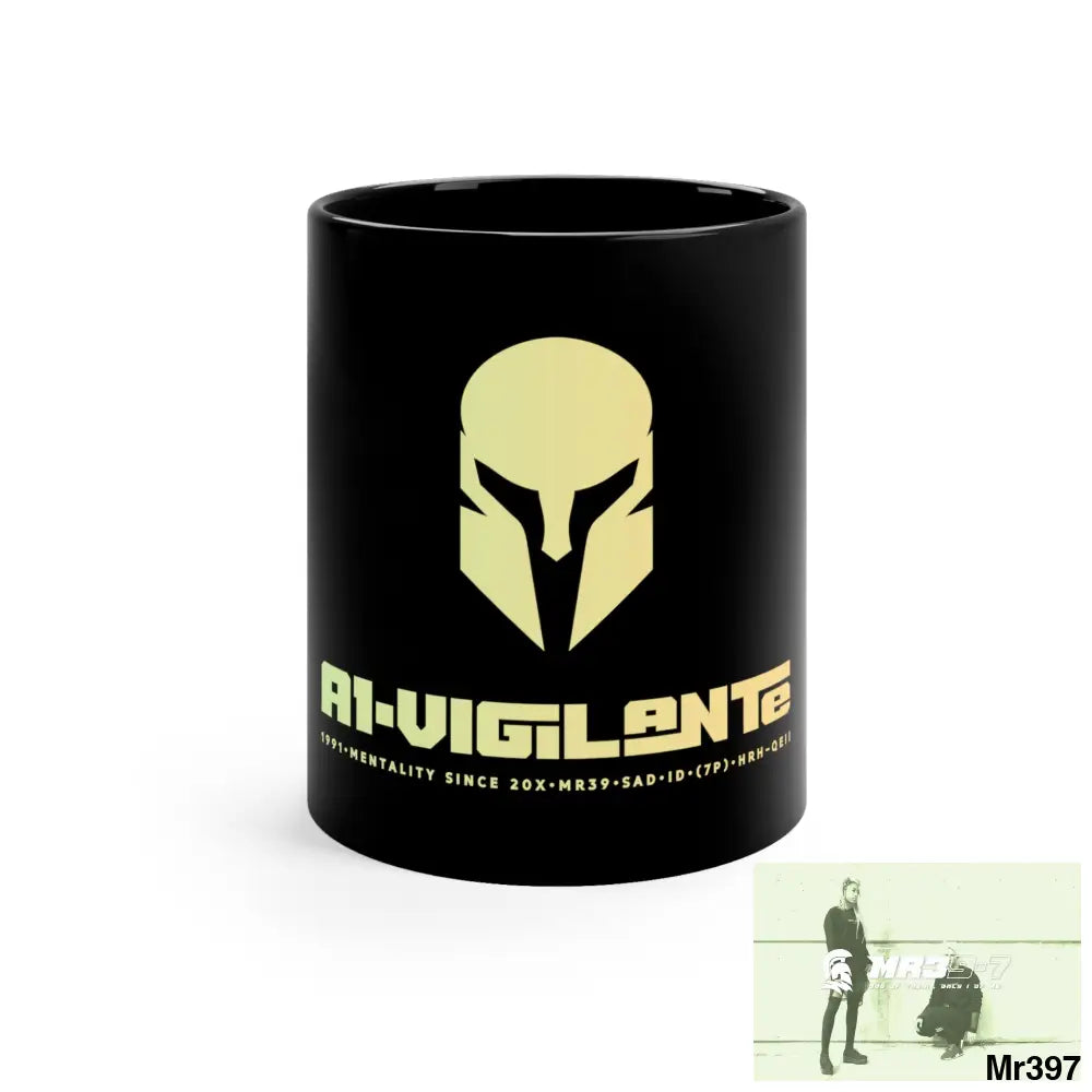 A1-Vigilante Sparta 11oz Black Mug 11oz Mug