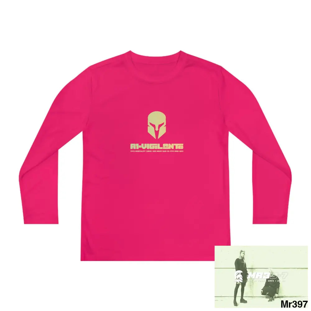 A1-Vigilante Sparta 2001-23 5 Countries Just Say No To County Lines Youth Long Sleeve Competitor Tee Pink Raspberry / S
