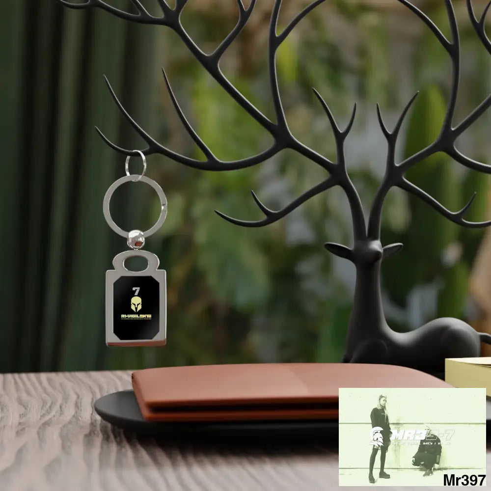 A1.Vigilante Sparta- 7 Rectangle Photo Keyring One size / Glossy / Silver Accessories