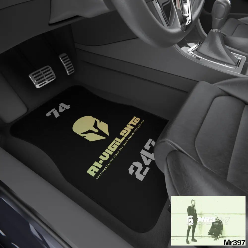 A1-Vigilante- Sparta 74 Always ready 24/7 Car Mats (2x Front) 2x Front mats Accessories