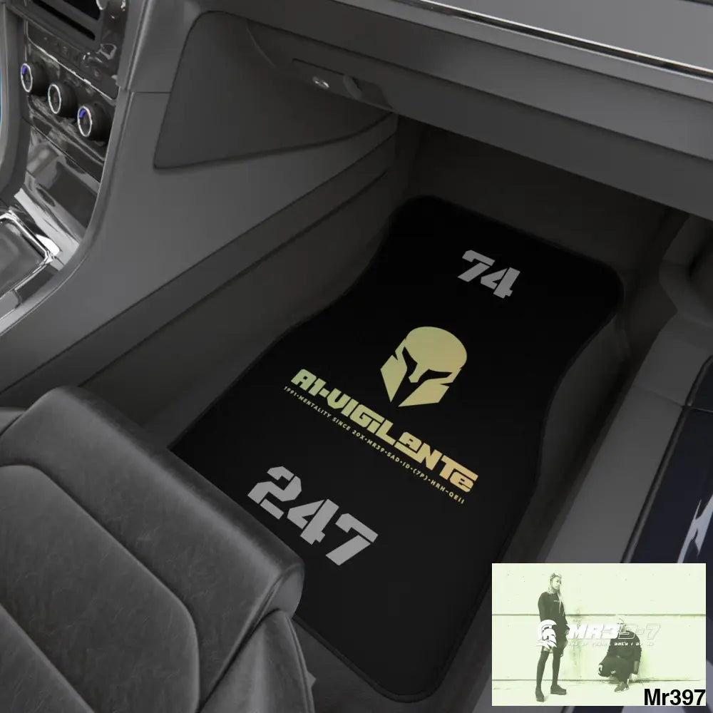 A1-Vigilante- Sparta 74 Always ready 24/7 Car Mats (2x Front) 2x Front mats Accessories