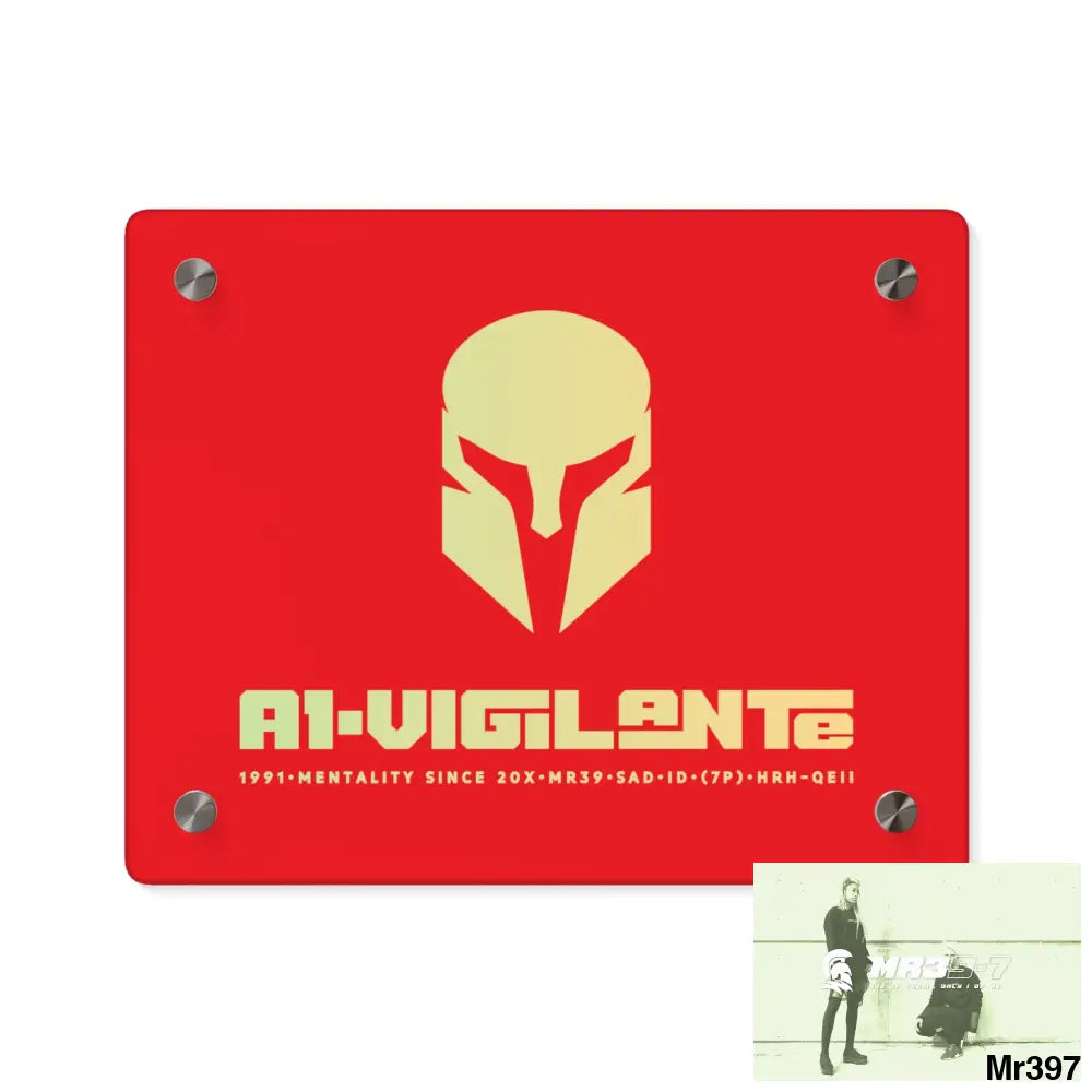 A1-Vigilante -Sparta Sparta Acrylic Wall Art Panels 10″ x 8″ (Horizontal) / 0.25’’ Home Decor