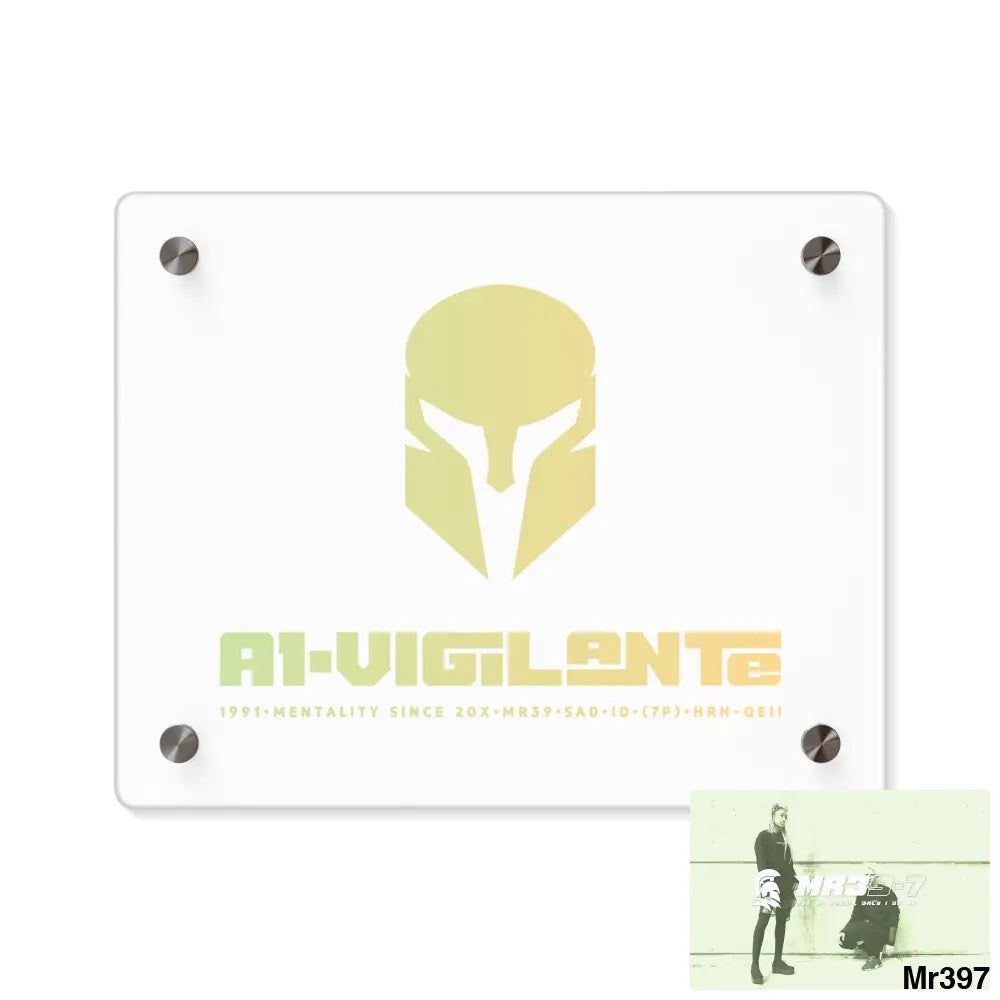 A1-Vigilante -Sparta Sparta Acrylic Wall Art Panels 10″ x 8″ (Horizontal) / 0.25’’ Home Decor