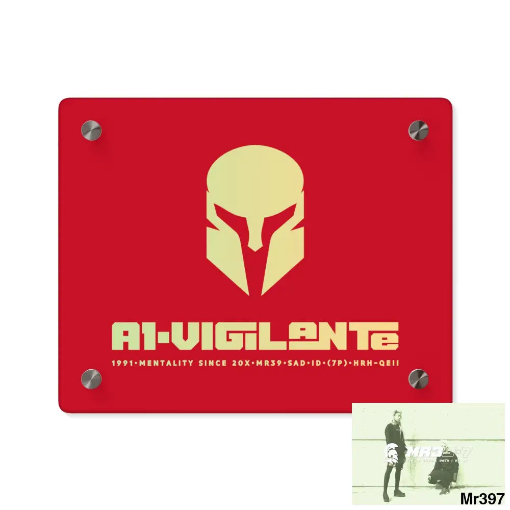 A1-Vigilante -Sparta Sparta Acrylic Wall Art Panels 10″ x 8″ (Horizontal) / 0.25’’ Home Decor