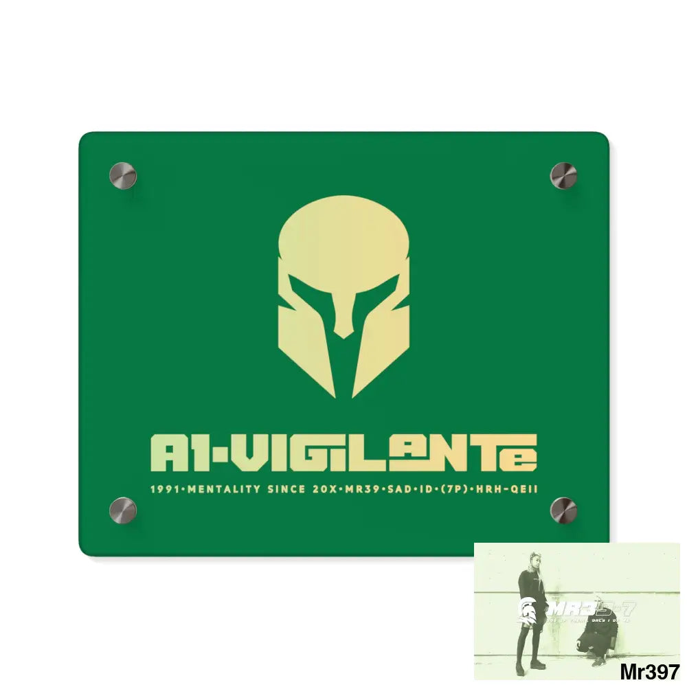 A1-Vigilante -Sparta Sparta Acrylic Wall Art Panels 10″ x 8″ (Horizontal) / 0.25’’ Home Decor