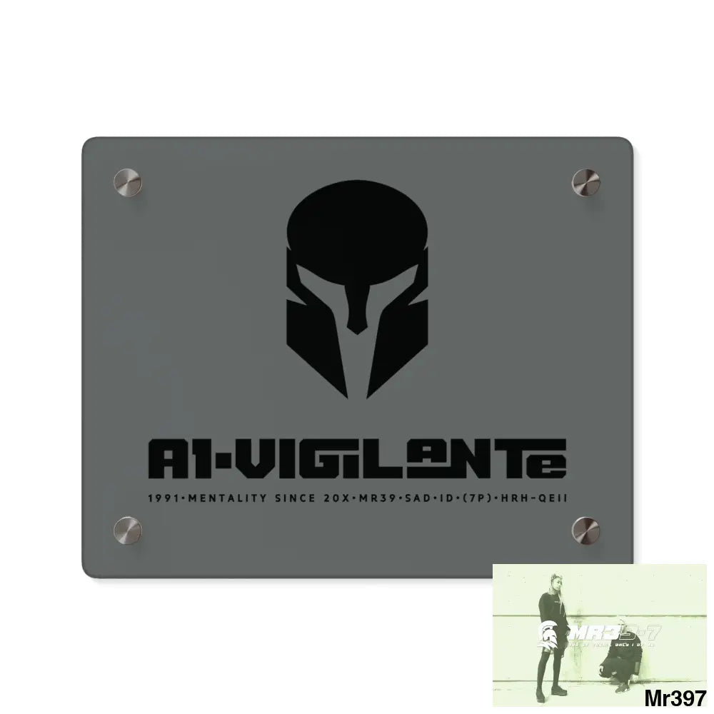 A1-Vigilante Sparta Acrylic Wall Art Panels 10″ x 8″ (Horizontal) / 0.25’’ Home Decor