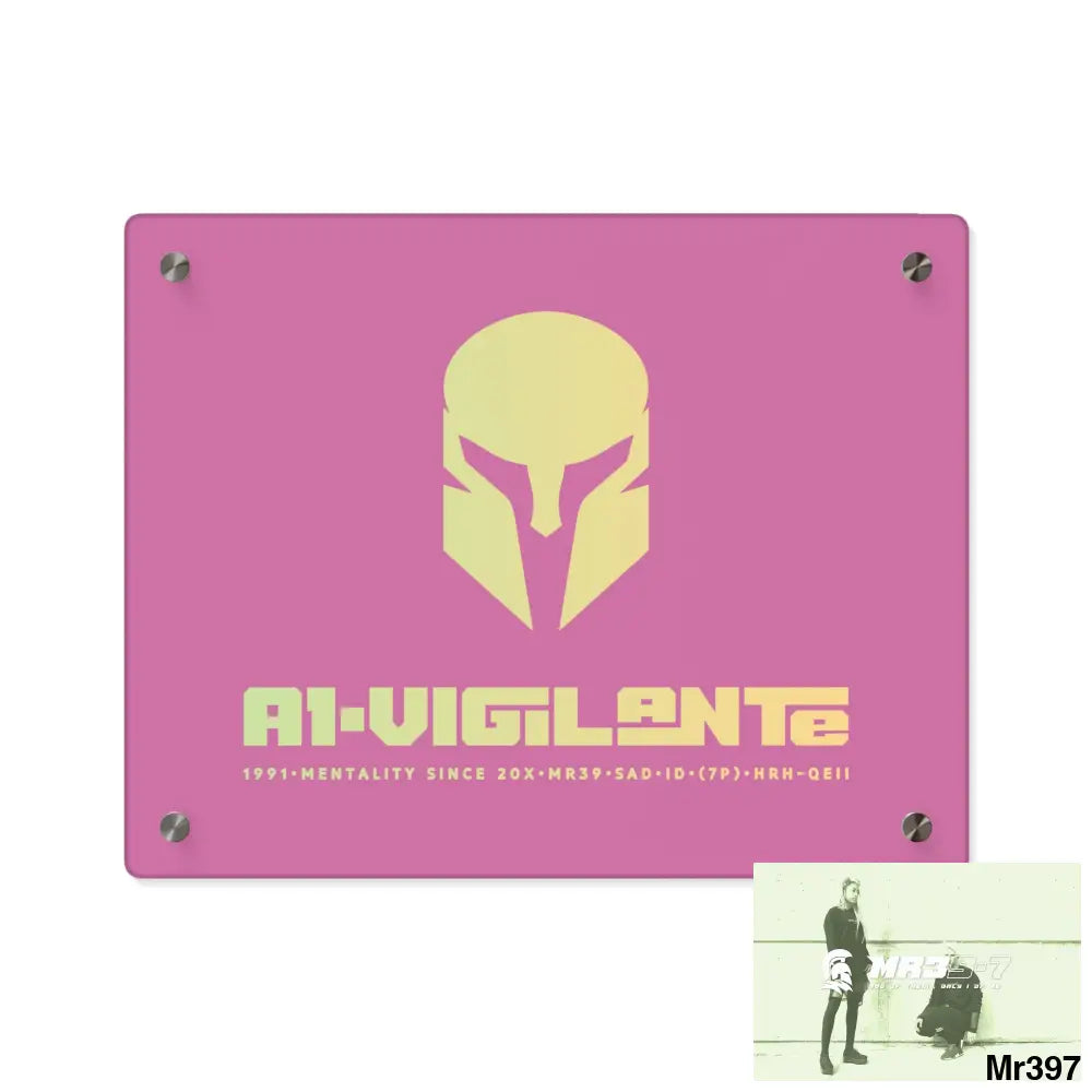 A1--Vigilante -Sparta Sparta Acrylic Wall Art Panels 14″ x 11″ (Horizontal) / 0.25’’ Home Decor