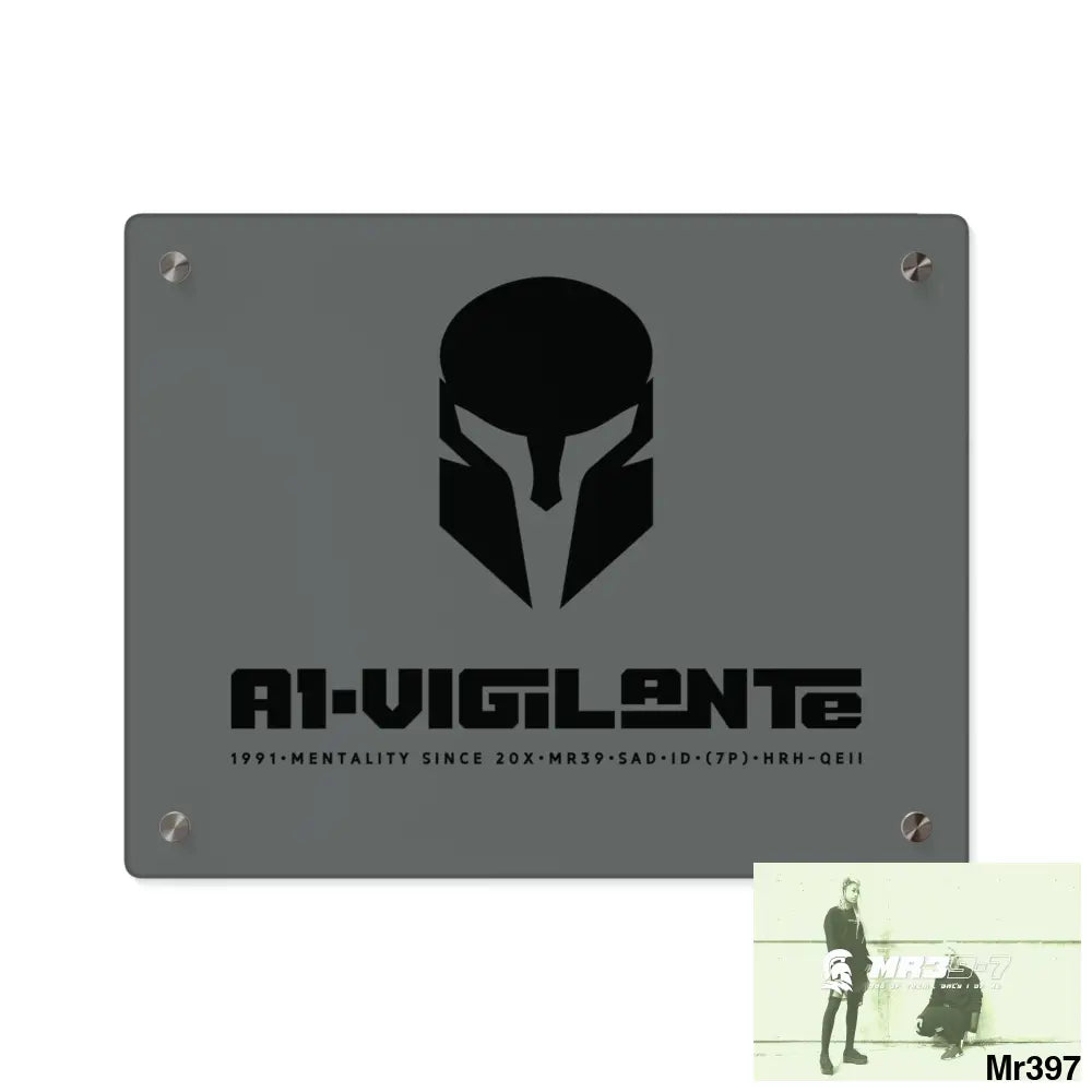 A1-Vigilante Sparta Acrylic Wall Art Panels 14″ x 11″ (Horizontal) / 0.25’’ Home Decor